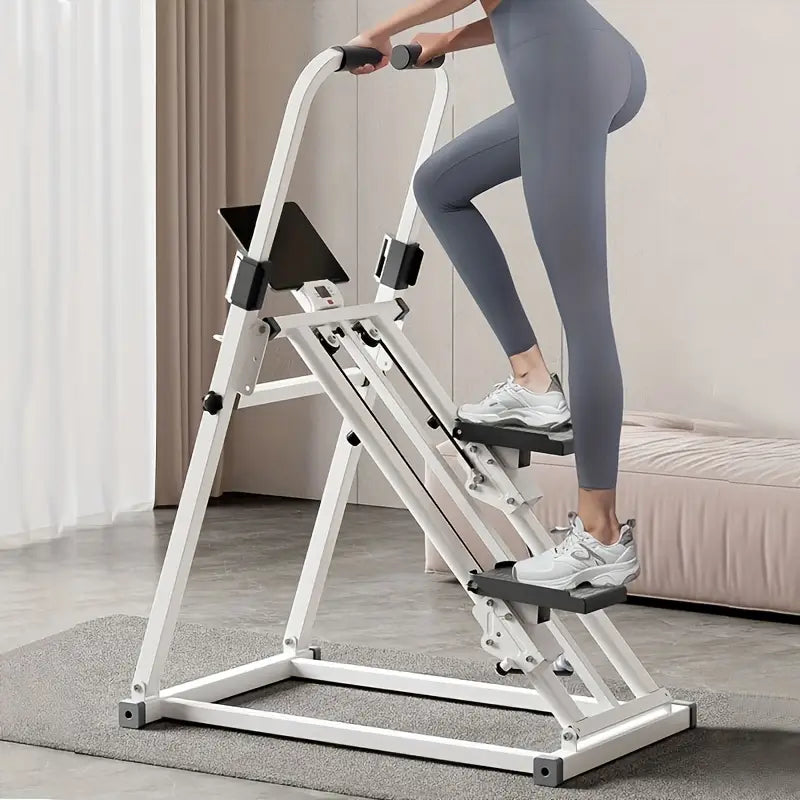The Vertical Climbing Machine (with Elastic Resistance System) Is Easy to Assemble And Is A Foldable Exercise Equipment